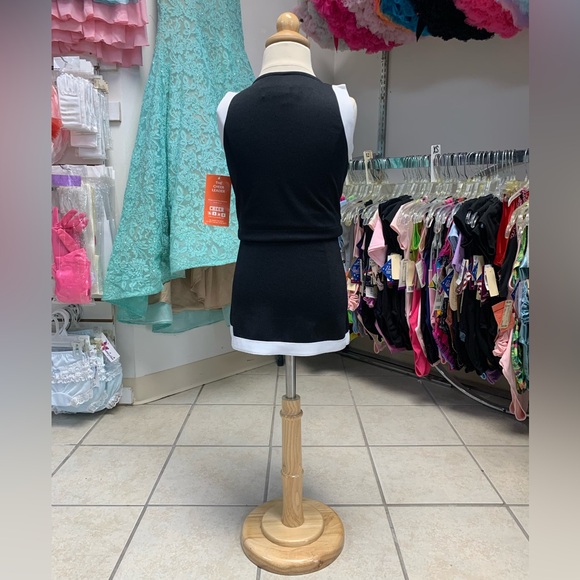 Childs Size 5 Black Red & White Rattlers Logo Cheerleader 2 Pc Uniform Set NWT - Picture 3 of 3